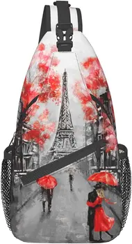 Pariške ulice Eiffelov Toranj Torba-sling Ženski ruksak preko ramena Marširati Ruksak Muške Casual za jahanje Vanjski plaža