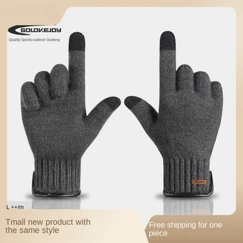 Nove zimske tople rukavice od umjetne верблюжьего runo za muškarce sa zaslonom osjetljivim na dodir na otvorenom, высокоэластичные vunene rukavice u britanskom poslovnom stilu
