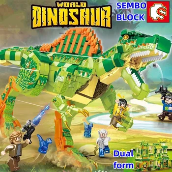 Gradivni blokovi SEMBO dinosaur dvostruki oblik modela спинозавра umetanje od sitnih čestica dječja igračka figurica Božićni poklon za rođendan