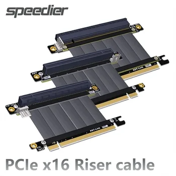 ADT PCI-E 3.0 X16 Riser Kabel Produžni kabel Grafička grafička kartica Zaštićeni Fleksibilan 90 ° 180 ° 270 ° Montaža GPU Express Bez gubitaka Crna