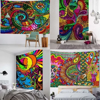 Prilagodljiv zidna tapiserija za oči, Apstraktne Šarene home dekor zidova, deka, odbojka na tepih, tepih za piknik, umjetnost za spavaonica sobe