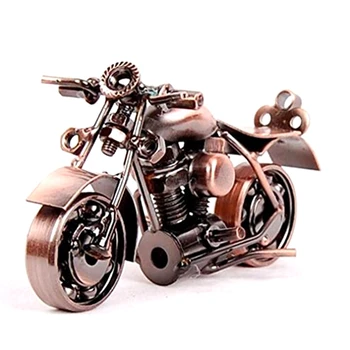 Metalna figura za dekor motocikla, Željezna Skulptura motocikla, Dekor stola, Umjetnički Dar, Kućni Dekor