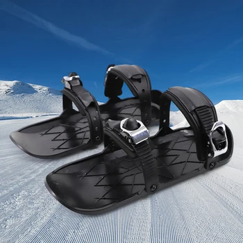 Mini-kratke skijaške klizaljke, jednostavan za korištenje kratke klizaljke, pluća skijaške čizme ABS za snijeg, skijanje i zimske obuće