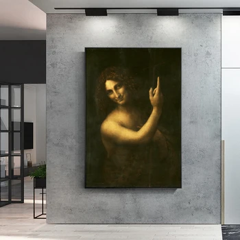 Sveti Ivan Krstitelj Poznate Umjetničke Slike Reprodukcija Ispis Na Platnu Umjetničke Grafike Leonardo Da Vinci Za Dnevni Boravak Zid Umjetnost