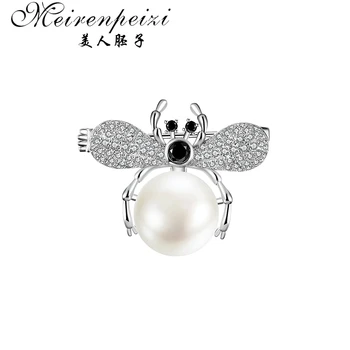 Brand Meirenpeizi, kristalno dijamanata i emajlirane igle-broševi u obliku pčelinjeg stršljene za žene, modni nakit, pribor