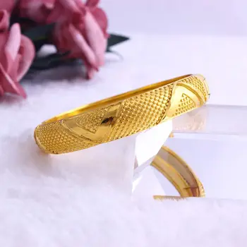Novi Etiopska narukvica 2,4 cm za žene, 2 komada, Zlatni Vjenčani dar u Dubaiju, Afrički narukvica, Arapski nakit Bonzer