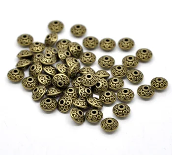 Besplatna dostava 100pc Antički brončani uzorak Razuporne perle 6x4mm Nakit J0128