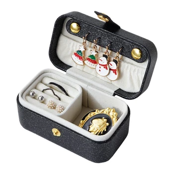 Novi mini prijenosni kovčeg za nakit, za putovanja, za pohranu ogrlica, naušnica i prstena, kvalitetna ženska torbica-organizator od umjetne kože za nakit