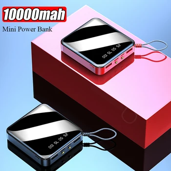 Portable Power Bank 10000 mah Mini Powerbank s led pozadinskim osvjetljenjem, brzo punjenje vanjske baterije, повербанк za iPhone 12 13 Huawei