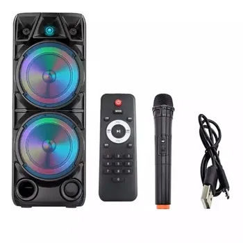 ZQS8210 Dual 8-inčni Vikati Sa сверхтяжелыми Basom, Prijenosni Zvuk Karaoke Žurka, Peak snaga 80 W, Vanjski Bežični Zvučnici Bluetooth