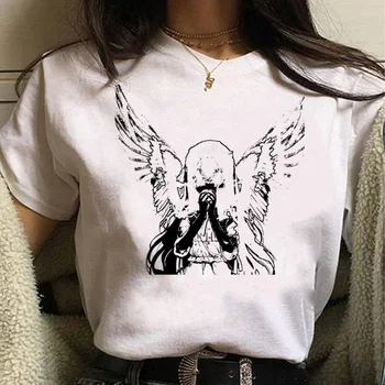 Ženska t-shirt Y2k s po cijeloj površini harajuku, vanjska odjeća za djevojčice, odjeća od manga stripova