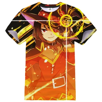 Nove Cool Muške I Ženske Majice sa 3D ispis Anime Konosuba, Unisex, t-Shirt u stilu Харадзюку, 2023, Vanjska Odjeća, Besplatne Majice, t-Shirt Оверсайз