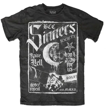 T-shirt Sinners Society kratkih rukava Luksuzne muške majice оверсайз visoke kvalitete po mjeri