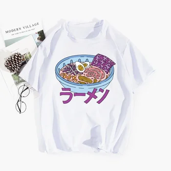 Ramen Japan Mačka Anime Estetski Vintage Majica Harajuku u stilu Hip-Hop Sa po cijeloj površini Za djevojčice, Majice Harajuku, Gospodo Trendi Ljetne majice