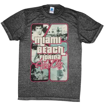 T-shirt Miami Beach, suvenir za кислотной pranje, odmor s ožiljkom, Vice City, dimenzije, cool casual majica Pride, muški unisex, Nova moda