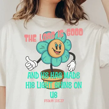 T-shirt s cvjetnim uzorkom kršćanskog Isusa, klasicni biblijski stih, t-shirt s božjom ljubavlju, motivacijski dar u boho stilu za prijatelja