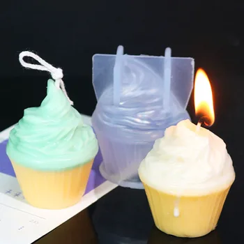 3D Sladoled Mirisnu Svijeću Silikonska Forma DIY Izrada Kreativnog Gips Smola Mirisnu Svijeću Simulacija Obrok Uređenje Doma