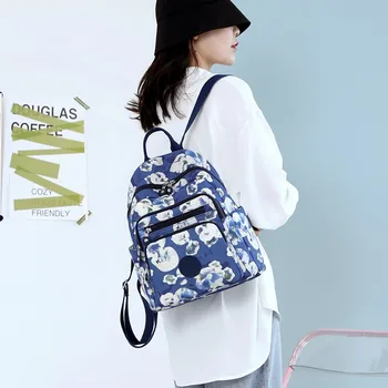 Starinski ženski ruksak, nylon školski đačka, vodootporan dizajner ženske torbe preko ramena, meke ženske školske torbe s gornjom ručkom Mochila