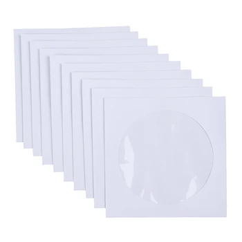 Omotnice za pohranu Bistra Izlog s ventilom za Bijelu Papirnatu vrećicu u presavijeni 10/50 komada Papirnate vrećice za CD i DVD diskova 12,5 cm