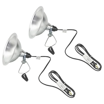 L Žarulja Svjetlo Aluminijski 8,5-Inčni Aluminijski Reflektor 150 W 2PK Abažur za Kućne ljubimce-Reptila Heat Lamp US Plug
