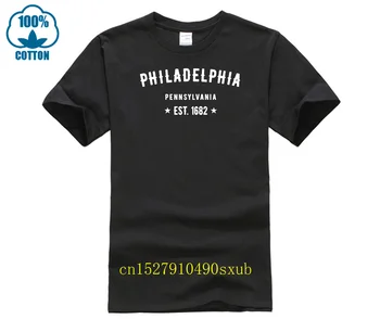 Philadelphia, Pennsylvania, Est 1682, Philadelphia, Pennsylvania, majica okruglog izreza i kratkih rukava, casual majica