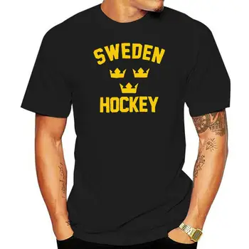 Muška majica Ljetna Hokej majica reprezentacije Švedske S okruglog izreza, Moderan klasični t-shirt, novina, t-shirt ženska