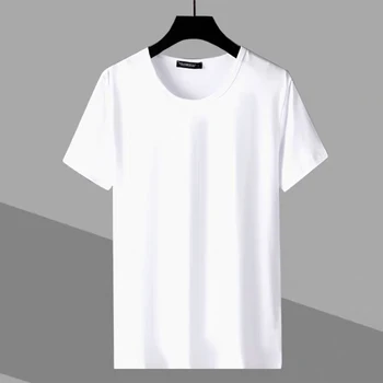 Muška majica za odmor, Udobne ravnici majica okruglog izreza, kratki rukav, приталенная monotono elastična t-shirt, moda