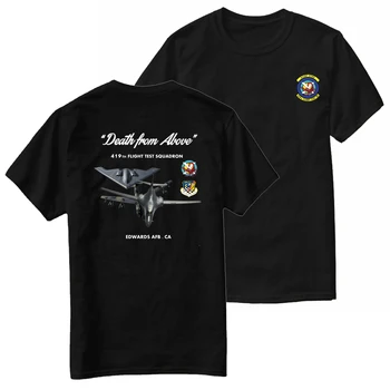 T-shirt-bombarder 419-og leta-test eskadrile ratnog ZRAKOPLOVSTVA SAD-B-1B B-2 B-52 od 100% pamuka S okruglog izreza i kratkih rukava, Svakodnevni muška majica, Veličina S-3XL