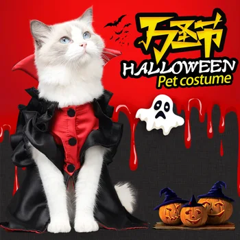 Moderan klasična odjeća za mačke na zakopčane, Halloween, šišmiši-vampiri, Smiješno rekvizite, nakit, elastične kostime za kućne ljubimce, presvlačenje