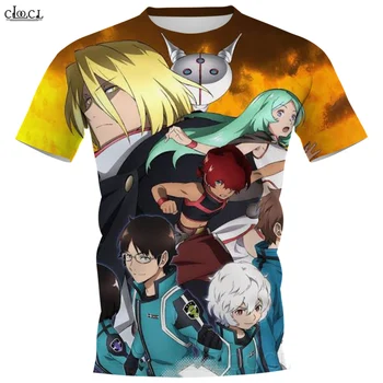 Muška majica CLOOCL s 3D ispis Anime World Trigger, ženska majica kratkih rukava, svakodnevni ulični odjeća s okruglog izreza, puloveri, majice