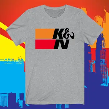 Muška siva majica s logotipom poznate tvrtke K & N High Performance, veličina od S do 5XL
