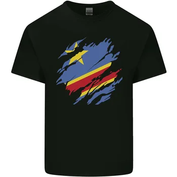 Порванный zastava DR Kongo, muška pamučna t-shirt 