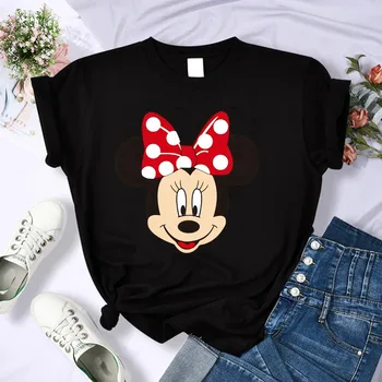 Draga Minnie majica, dječja majica Kawaii, t-shirt Disney ' s Mickey Mouse, animacija, svakodnevni vintage odjeća, ženska t-shirt