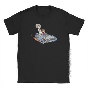 Majice Back To The Future Muška t-shirt Time Machine Za Krstarenje, Zapanjujući Dizajn Majice S okruglog izreza, Pamučne Majice