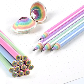 Set kistova od 12 svijetle papir olovke za bebe pisanje i crtanje HB Professional Art Skica Olovkom za strip Uredski školski pribor