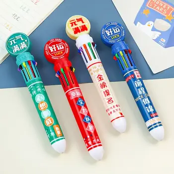 Pribor za multi-boji Automatske olovke olovke Za Pisanje Olovke Za Ispis Slova Crtani Olovke Kemijska Olovka 10 Boja Olovke Za Potpis