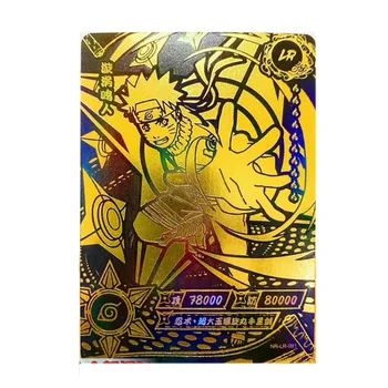 КАЮ Pravi Позолоченная Kartica Naruto LR Учиха Sasuke Uzumaki Naruto Itachi Хатаке Kakashi Намикадзе Minato Anime Collectible Kartice