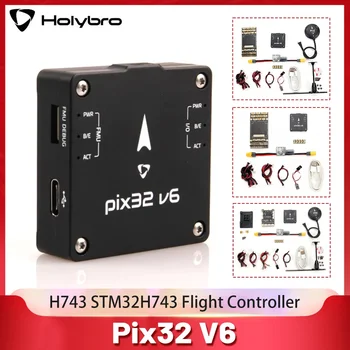 Holybro Pix32 V6 H743 STM32H743 Kontrolor Leta s Rubnih/Mini-Modul Napajanja Letvica M8N GPS za RC FPV Aviona Neradnik