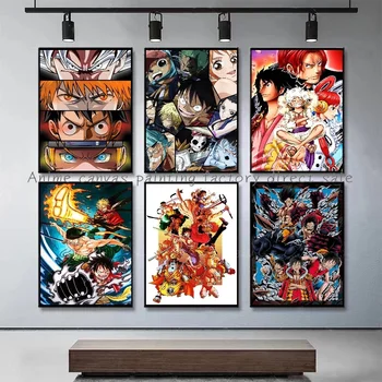 Popularna Japanska Anime One Piece Series Platnu Plakat Pogodna za Caffe Bara Uređenje Doma Slikarstvo Art Zidno Slikarstvo
