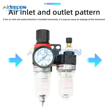 Filter zraka Маслоотделителя kompresor za zrak AFC2000 AFR2000 + AL2000 G1/4 se Koristi za snižavanje tlaka Ventil Regulatora