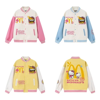 Sanrio Hello Kitty Funky baseball jakne za žene Y2K Ulica odjeća Jesen Zima Oversize Novo Slobodno kaput Sweet Couple u ton топу