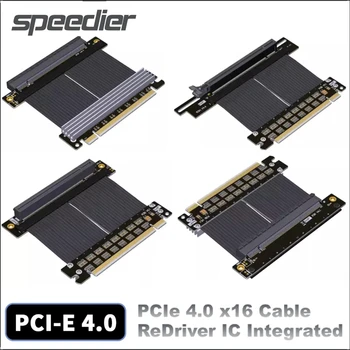 PCIe 4.0 X16 Riser Cable Re-Driver IC Izgrađen Produžetak grafičke kartice GEN4 za grafičku karticu PCI Express 5.0, 16x Univerzalna kućišta za RAČUNALA s grafičkim procesorom ATX