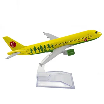 1/400 Avion ruske S7 Airlines A320 od legure 16 cm, model aviona, igračke, dekoracije za bebe, poklon za zbirke