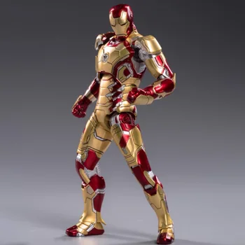 Marvel Iron Man Svijetao lik anime MK42 Cool akcija-model 7-inčni figurica Collectible igračke Darove Dječaku na Dan rođenja za muškarce Radni stol automobila