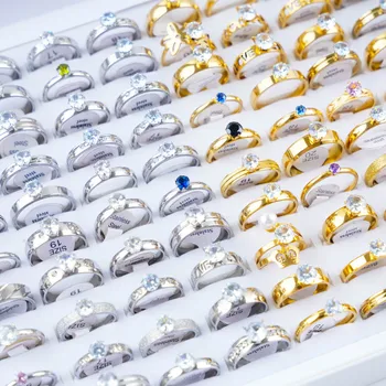 20 kom./lot Trendi ženski prsten sa šljokicama za žene, prijedlog za vjenčanje, angažmanu, nakit i pribor, pokloni za stranke
