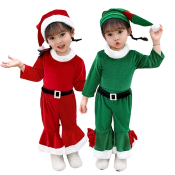 Slatka je moderan dječja Božićna haljina, odijelo Djeda Mraza, dječje Božićne odjeća, odijelo s подарочными paketima, Proslava karnevala, Nova godina