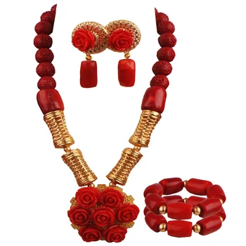 Set nakita od Нигрийского crvenog koralja za žene, afričke vjenčanje perle, postavlja vjenčanje dekoracije za mladence