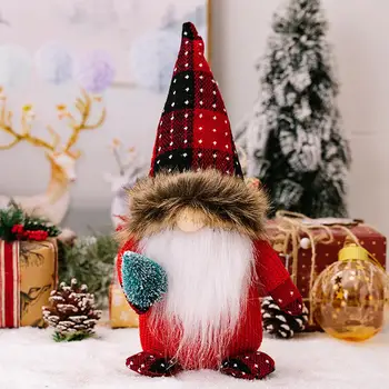 Božićni patuljak Božićni patuljak pliš nakit ručne izrade pletene pokrivač Božićni patuljak od samta svečani božićno drvce ukras s šiljiti