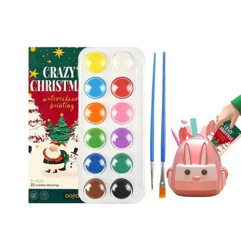 Božićni knjige za crtanje temperom Džep Mini-album za crtanje i bojanje pigmentima i četkom Božićno igračka