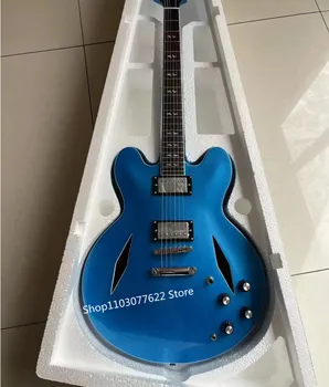 Brza dostava na tvorničkim utičnicu kvalitetan jazz električna gitara DG355 s pola plavim metalnim анизотропным poda RYDFGS